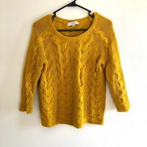 Ann Taylor Mustard Yellow Sweater